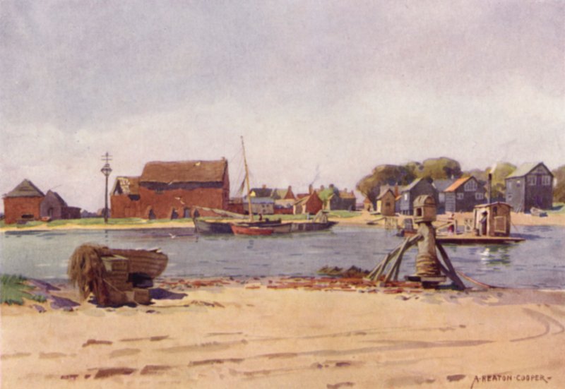 Walberswick Ferry, Suffolk door Alfred Heaton Cooper