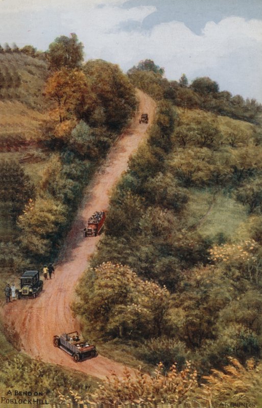 Een bocht op Porlock Hill door Alfred Robert Quinton