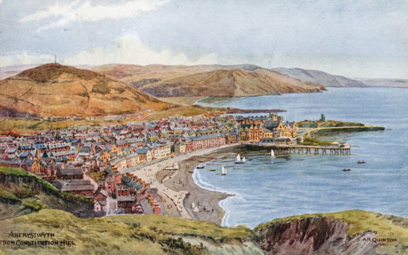 Aberystwyth vanaf Constitution Hill door Alfred Robert Quinton