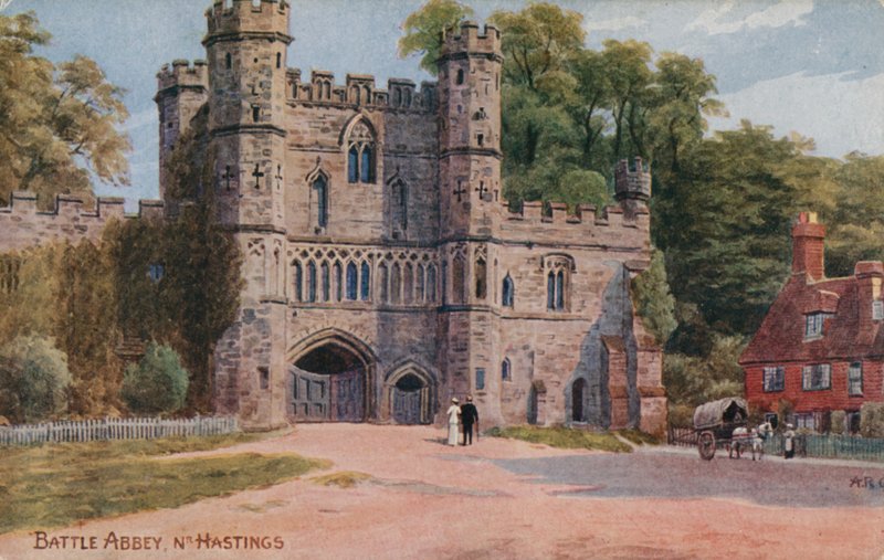 Battle Abbey nabij Hastings door Alfred Robert Quinton