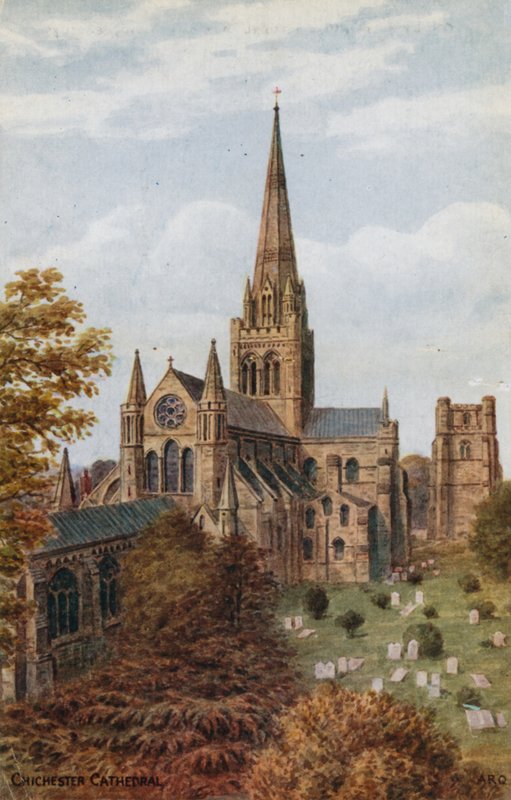 Kathedraal van Chichester door Alfred Robert Quinton