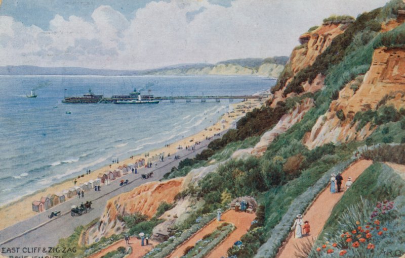 Oostelijke Klif en Zig Zag, Bournemouth door Alfred Robert Quinton