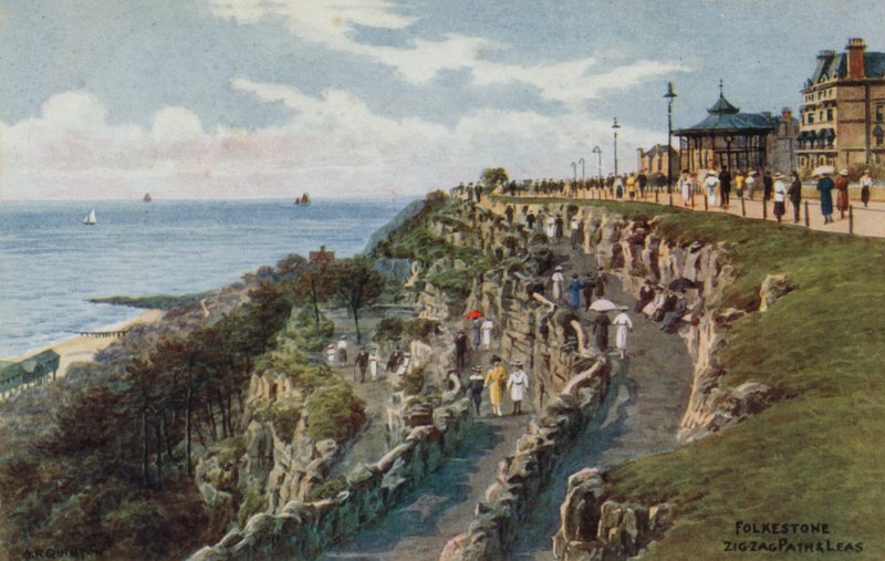 Folkestone, Zig Zag Pad en Leas door Alfred Robert Quinton
