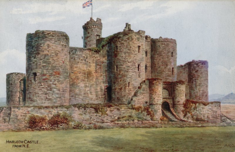 Kasteel Harlech, vanuit het NO door Alfred Robert Quinton