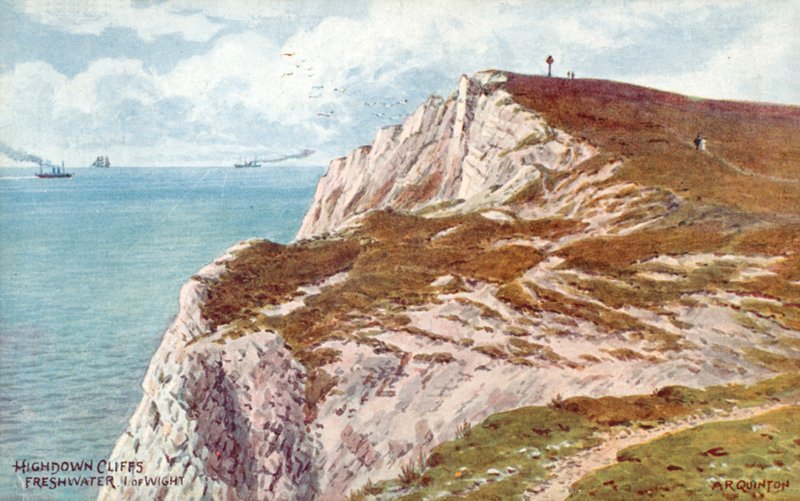 Highdown Kliffen, Freshwater, Isle of Wight door Alfred Robert Quinton