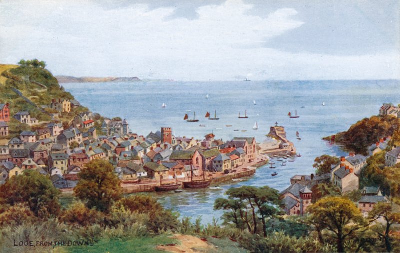 Looe, vanaf The Downs door Alfred Robert Quinton
