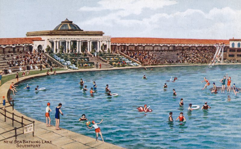 Nieuw Zeezwembad, Southport door Alfred Robert Quinton