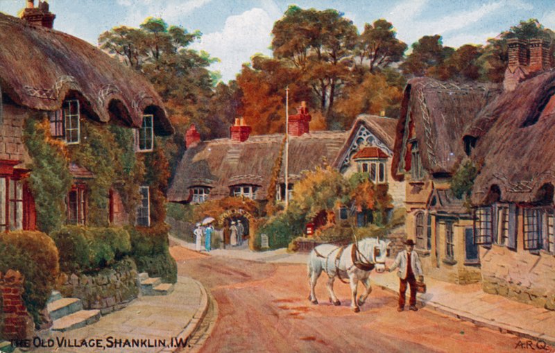 Oud Dorp, Shanklin, Isle of Wight door Alfred Robert Quinton