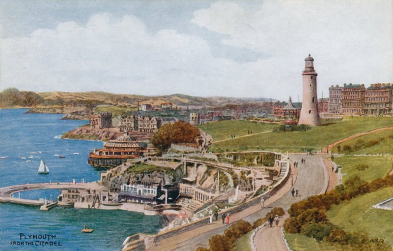 Plymouth, vanaf de Citadel door Alfred Robert Quinton