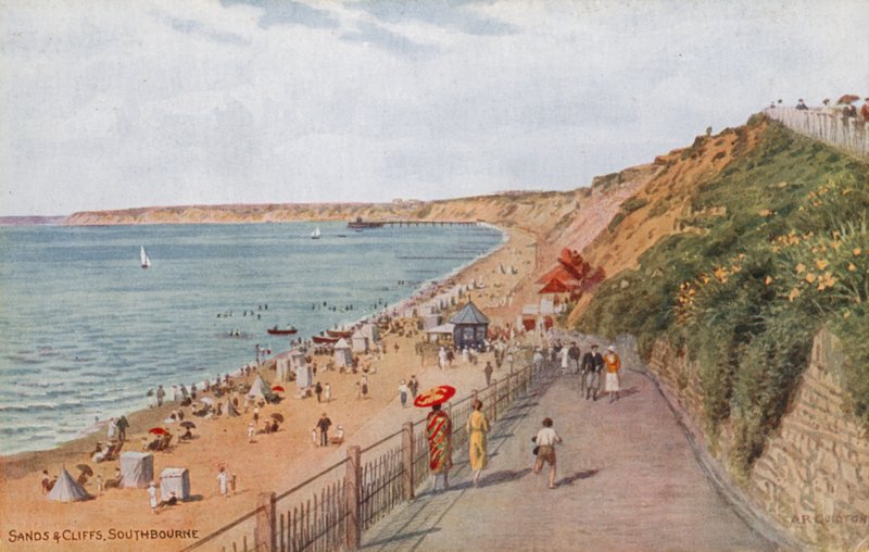 Zand en kliffen, Southbourne door Alfred Robert Quinton
