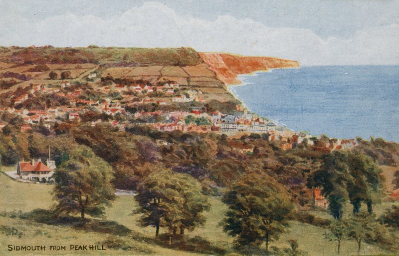 Sidmouth vanaf Peak Hill door Alfred Robert Quinton