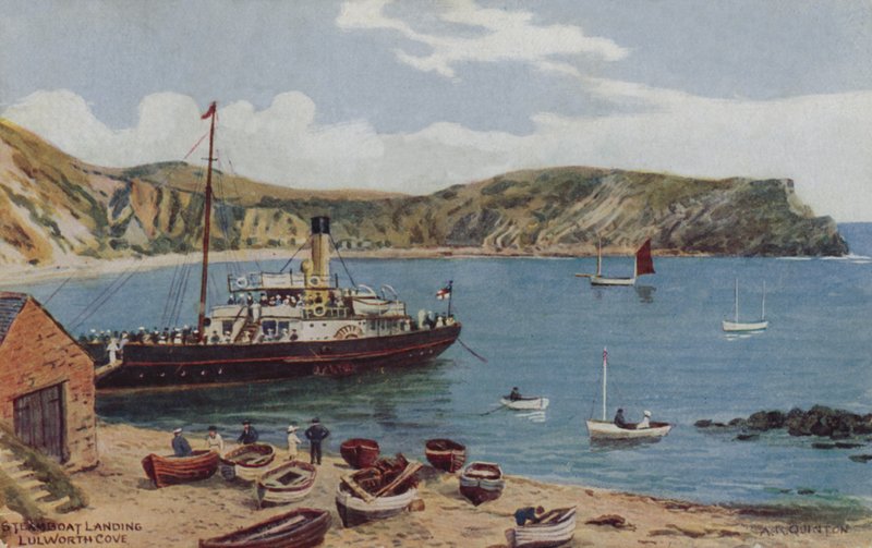 Stoombootaanlegplaats, Lulworth Cove door Alfred Robert Quinton