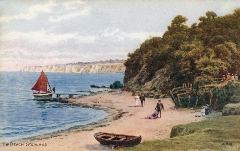 Het strand, Studland door Alfred Robert Quinton