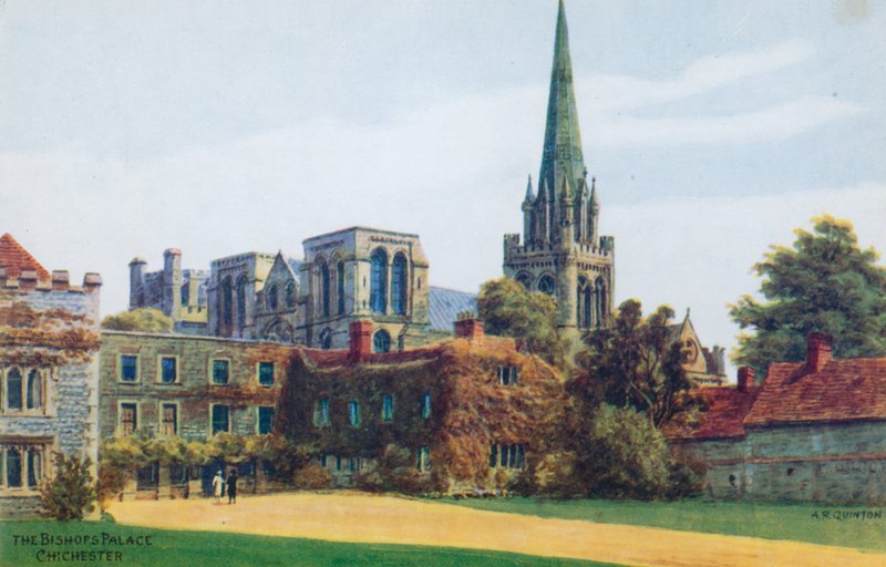 Het Bisschoppelijk Paleis, Chichester door Alfred Robert Quinton