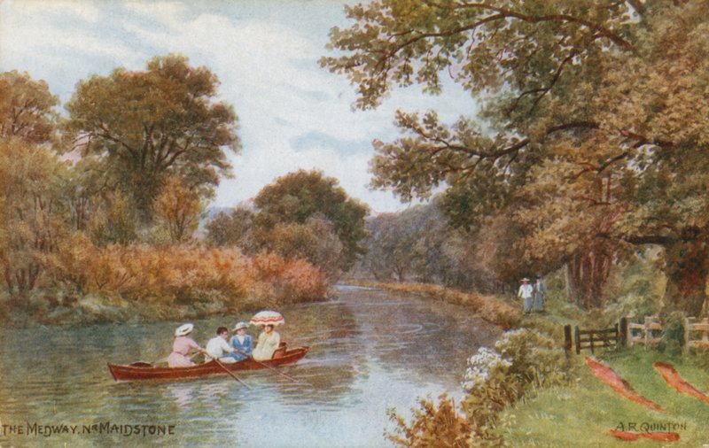 De Medway bij Maidstone door Alfred Robert Quinton