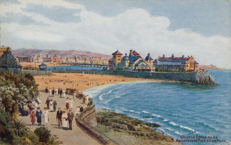 Weston-Super-Mare, Knightstone Pier en Twee Baaiën door Alfred Robert Quinton