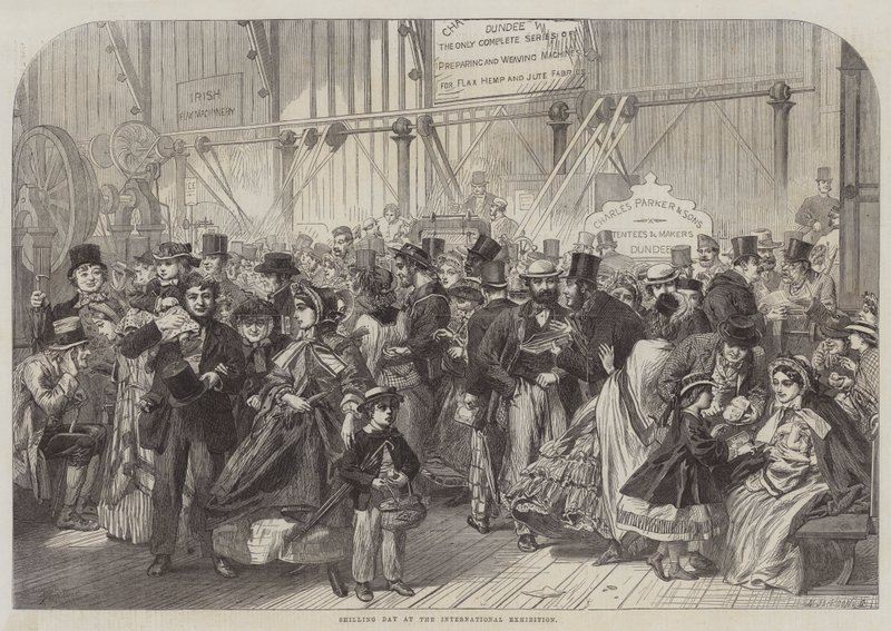 Shilling Day bij de Internationale Tentoonstelling door Alfred William Hunt