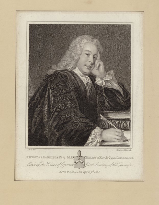 Nicholas Hardinge door Allan Ramsay