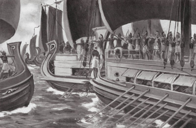 Het eerste zeeslag in de geschiedenis door Allan Stewart