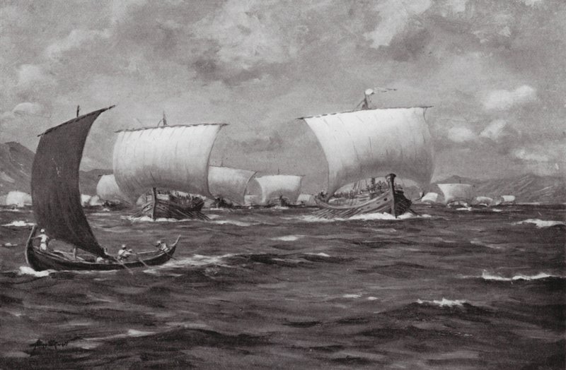 Xerxes geselt de Hellespont door Allan Stewart