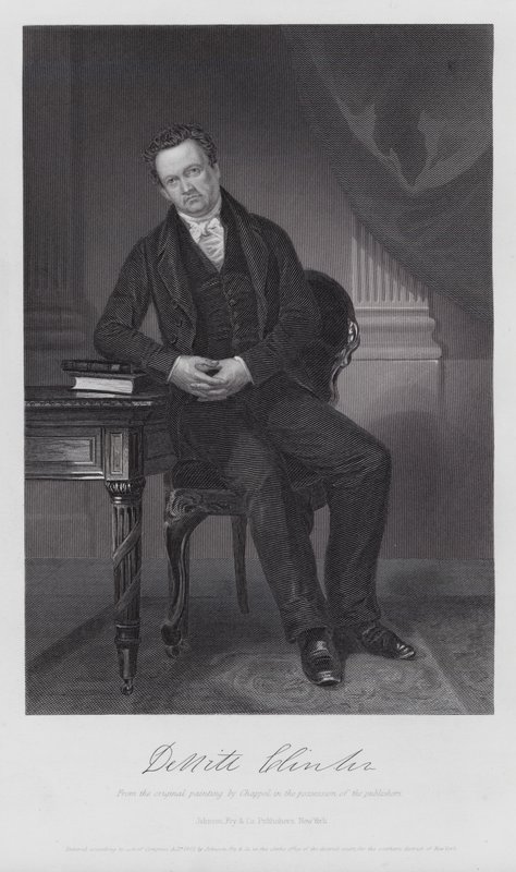 De Witt Clinton (gravure) door Alonzo (after) Chappel
