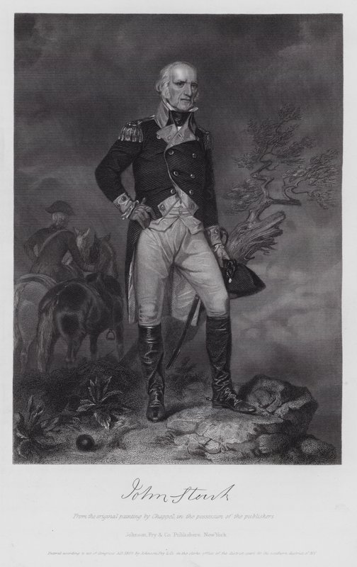John Stark (gravure) door Alonzo (after) Chappel