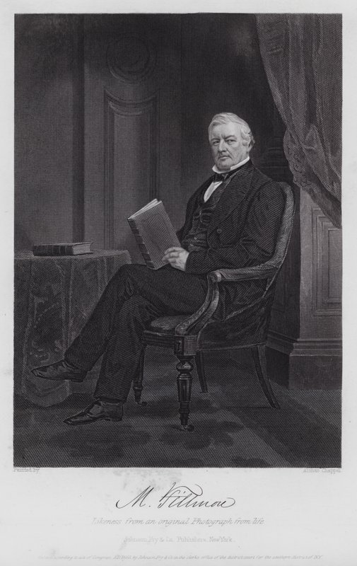 Millard Fillmore (gravure) door Alonzo (after) Chappel