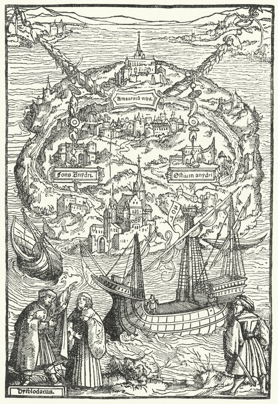 Het eiland Utopia door Ambrosius Holbein