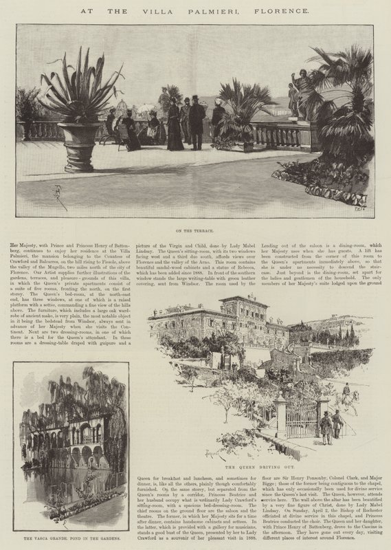 Bij de Villa Palmieri, Florence door Amedee Forestier