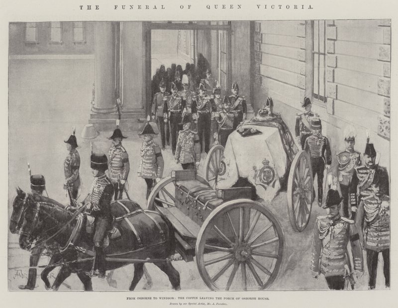 De begrafenis van koningin Victoria door Amedee Forestier