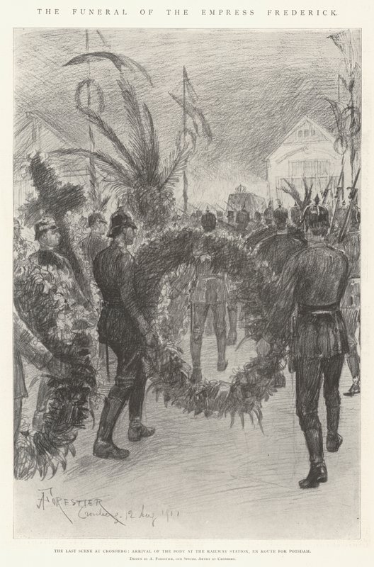 De begrafenis van keizerin Frederick door Amedee Forestier