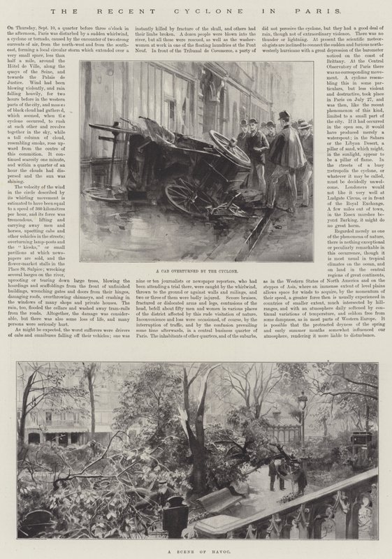 De Recente Cycloon in Parijs door Amedee Forestier