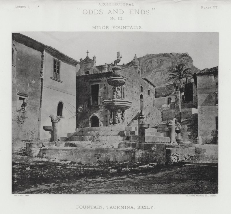 Fontein, Taormina, Sicilië door American Photographer (after)