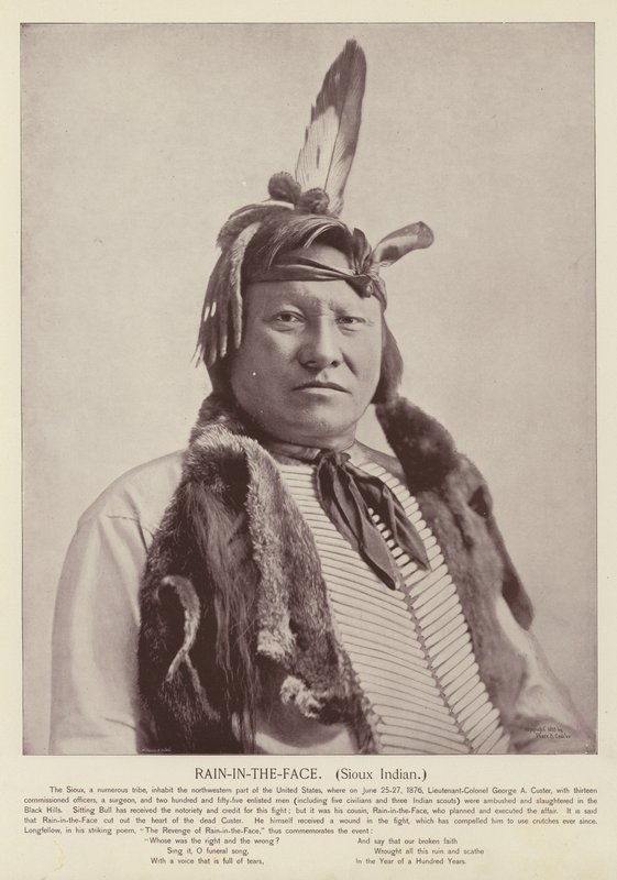 Rain-in-the-Face, Sioux Indiaan door American Photographer