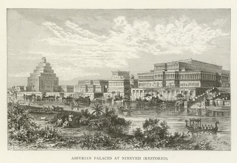Assyrische paleizen in Nineveh, gerestaureerd door American School