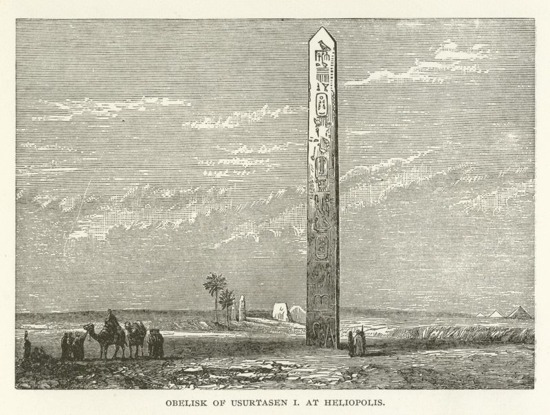 Obelisk van Usurtasen I in Heliopolis door American School