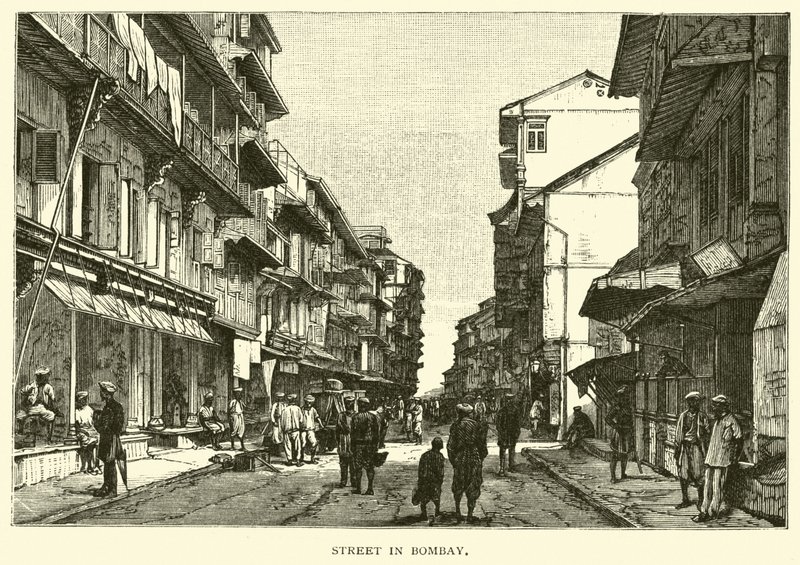 Straat in Bombay door American School