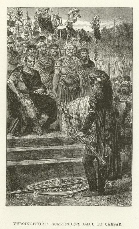 Vercingetorix geeft Gallië over aan Caesar door American School