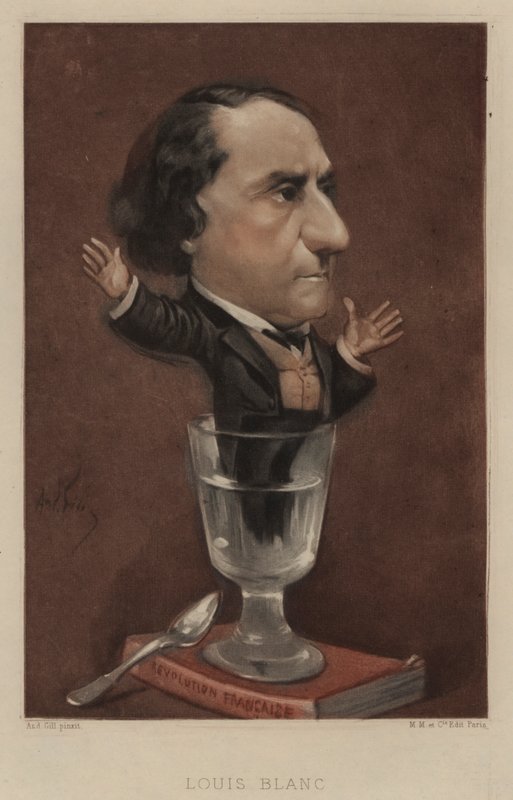 Louis Blanc, Franse politicus en historicus door Andre Gill
