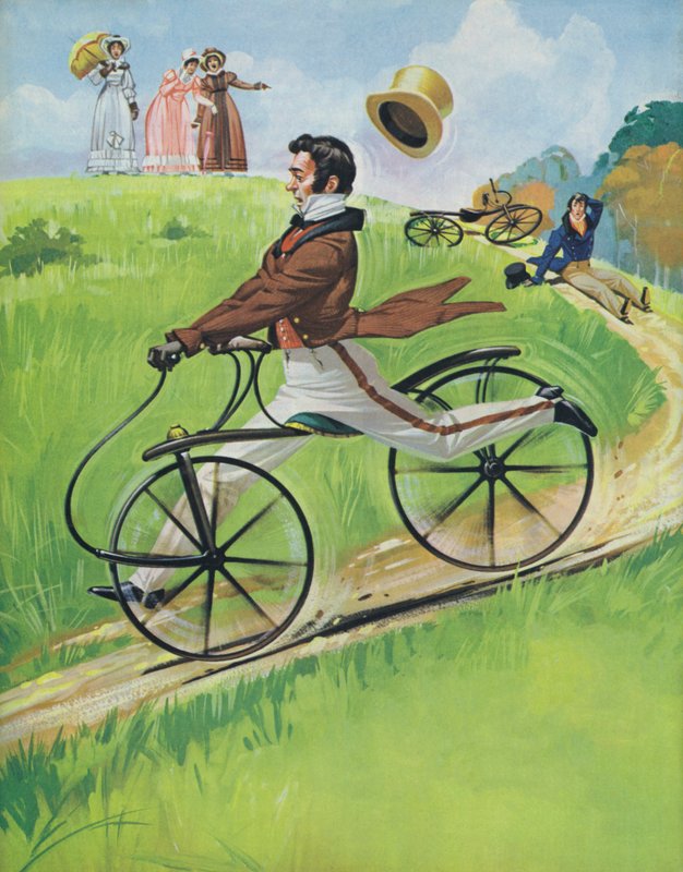 Het stokpaardje (kleurenlitho) door Angus McBride