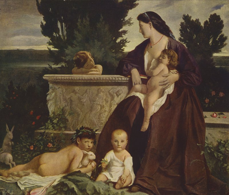 Moeders Geluk door Anselm Feuerbach