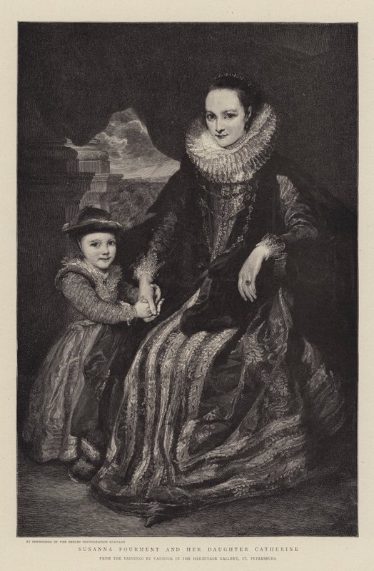 Susanna Fourment en haar dochter Catherine door Anthony van Dyck
