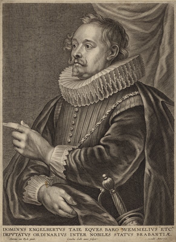 Portret van Engelbert Taye door Anthony van Dyck