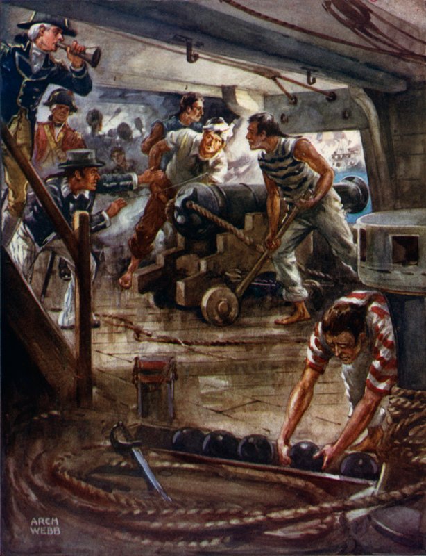 Slag bij Kopenhagen door Archibald Bertram (after) Webb
