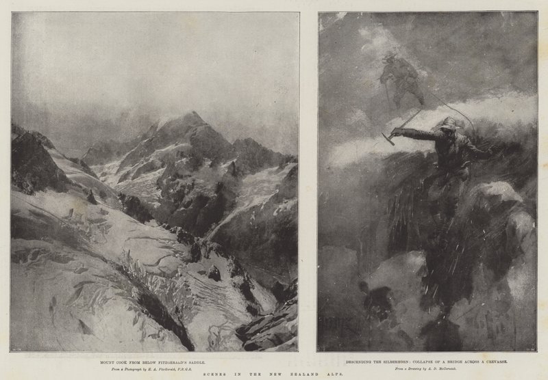 Scènes in de Nieuw-Zeelandse Alpen door Arthur David McCormick
