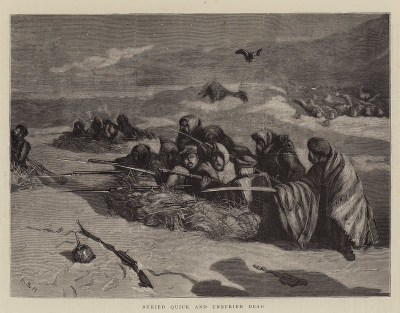 Levend begraven en onbegraven doden door Arthur Boyd Houghton