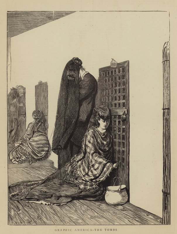 Grafisch Amerika, de Tombs door Arthur Boyd Houghton