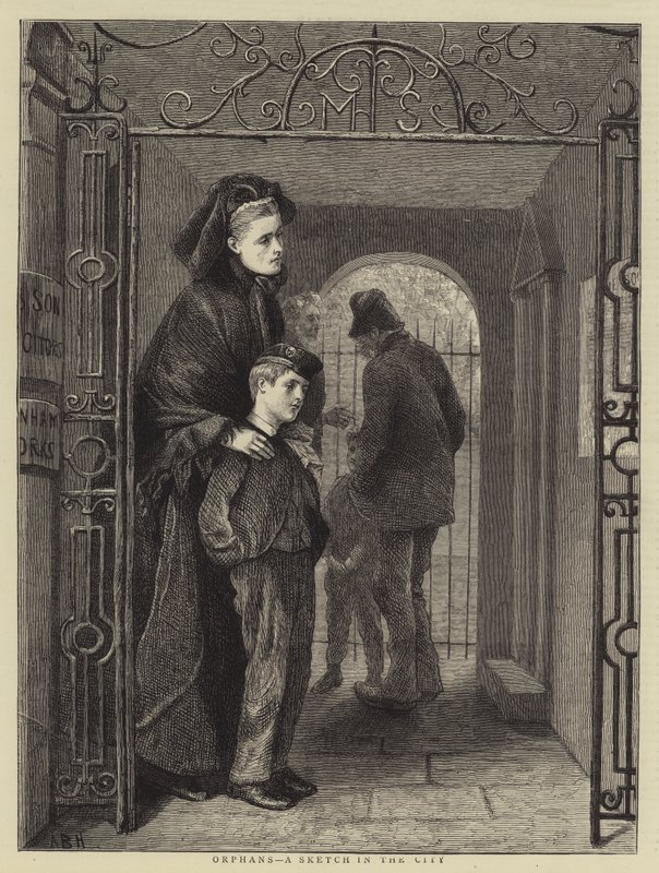 Wezen, een schets in de stad door Arthur Boyd Houghton