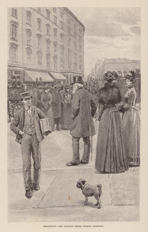Broadway, de kruising van de Drieëntwintigste Straat door Arthur Burdett Frost