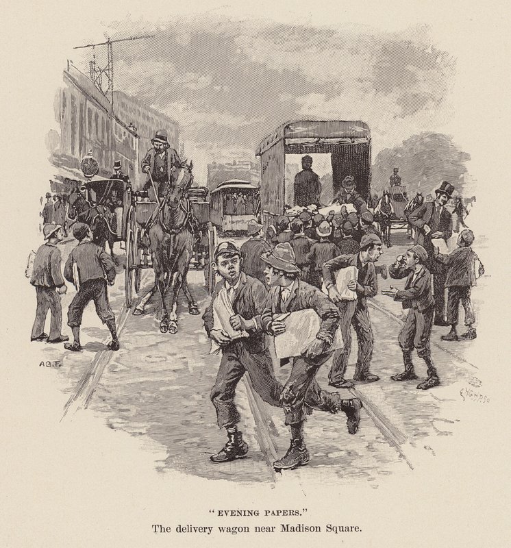 "Avondkranten" door Arthur Burdett Frost
